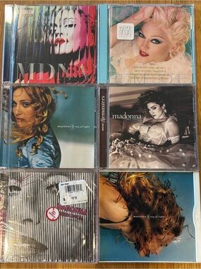 Madonna 6x CD Lot MDNA Bedtime Stories Promo RAY OF LIGHT Like A Virgin